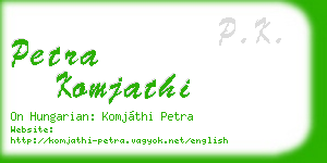 petra komjathi business card